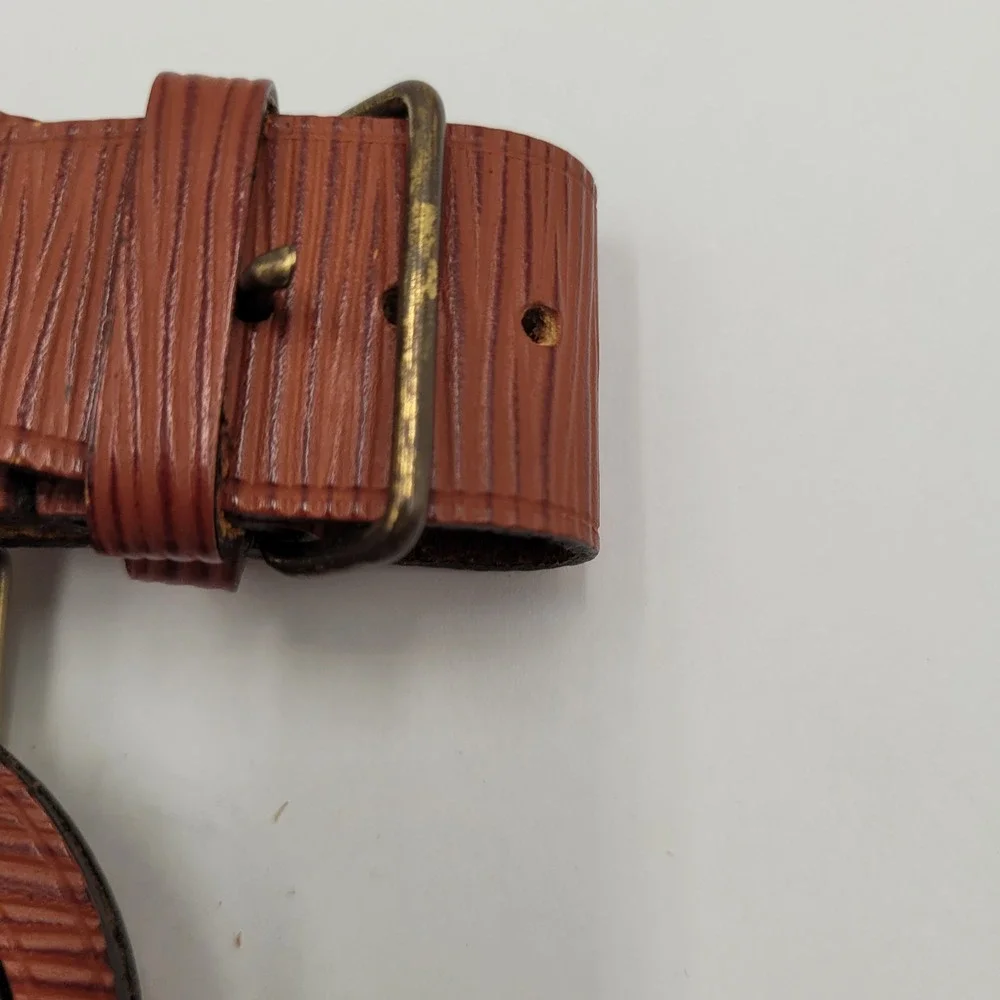 Louis Vuitton Epi Leather Luggage Tag and Poignee Handle Binder Cipango Gold